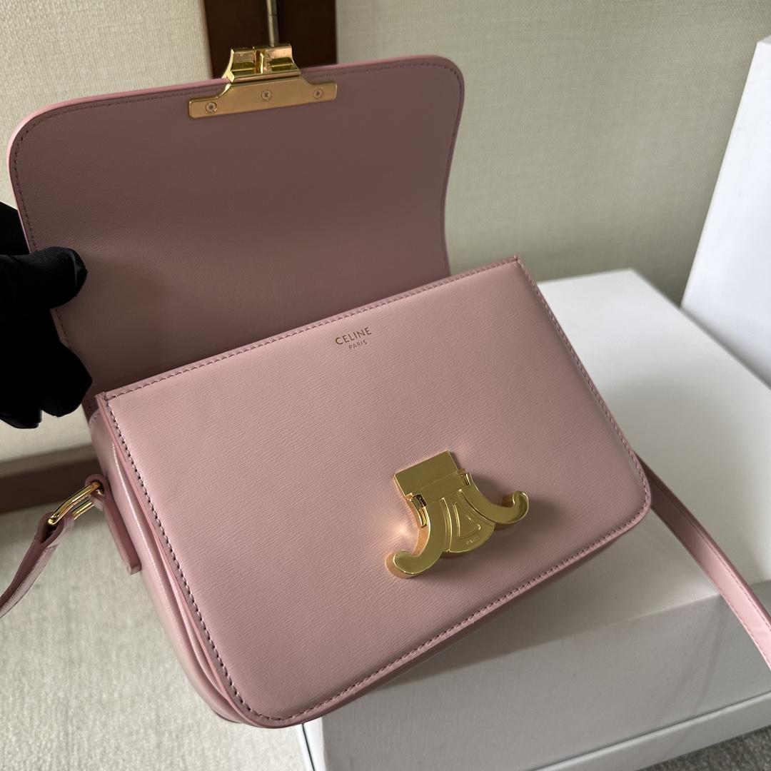 CELIN* TEEN TRIOMPHE BAG - 18.5*13.5*7CM [188423-6] CELINE CHANEL ACCESSORIES LOEWE SHOES LOUIS VUITTON DIRO YSL OTHER BRAND HANDBAGS BALENCIAGA BOTTEGA VENETA GOYARD HERMES BURBERRY VALENTINO GUCCI FENDI MIUMIU CHLOE PRADA BVLGARI SUITCASE NEW ARRIVAL 