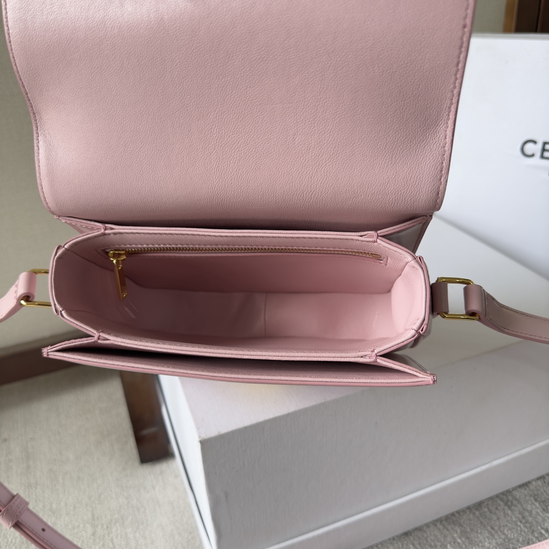 CELIN* TEEN TRIOMPHE BAG - 18.5*13.5*7CM [188423-6] CELINE CHANEL ACCESSORIES LOEWE SHOES LOUIS VUITTON DIRO YSL OTHER BRAND HANDBAGS BALENCIAGA BOTTEGA VENETA GOYARD HERMES BURBERRY VALENTINO GUCCI FENDI MIUMIU CHLOE PRADA BVLGARI SUITCASE NEW ARRIVAL 