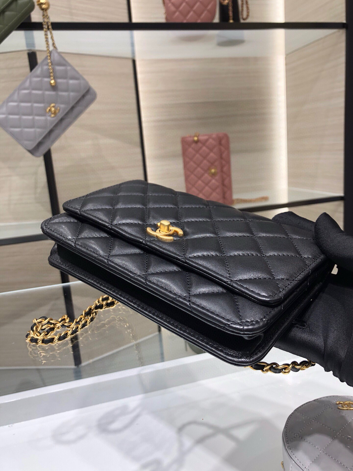 CL WOC - 19CM [AP1450Y-2] CELINE CHANEL ACCESSORIES LOEWE SHOES LOUIS VUITTON DIRO YSL OTHER BRAND HANDBAGS BALENCIAGA BOTTEGA VENETA GOYARD HERMES BURBERRY VALENTINO GUCCI FENDI MIUMIU CHLOE PRADA BVLGARI SUITCASE NEW ARRIVAL 
