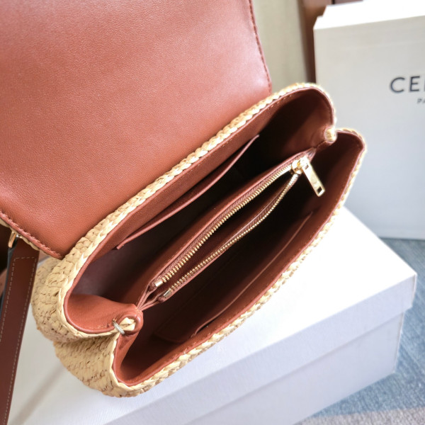 CELINE TEEN NINO BAG IN RAFFIA AND CALFSKIN - 20.5 X 13 X 8cm [C21N0-035235] CELINE CHANEL ACCESSORIES LOEWE SHOES LOUIS VUITTON DIRO YSL OTHER BRAND HANDBAGS BALENCIAGA BOTTEGA VENETA GOYARD HERMES BURBERRY VALENTINO GUCCI FENDI MIUMIU CHLOE PRADA BVLGARI SUITCASE NEW ARRIVAL 
