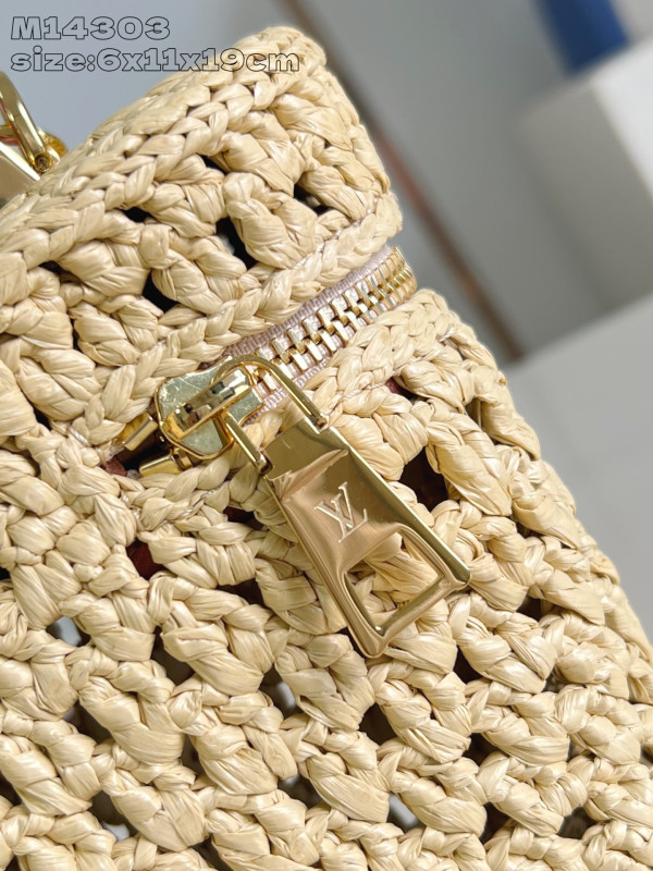 Louis Vuitton Vanity Chain Pouch Natural Tan Raffia - 19 x 6.5 x 11.5 cm [M14303] CELINE CHANEL ACCESSORIES LOEWE SHOES LOUIS VUITTON DIRO YSL OTHER BRAND HANDBAGS BALENCIAGA BOTTEGA VENETA GOYARD HERMES BURBERRY VALENTINO GUCCI FENDI MIUMIU CHLOE PRADA BVLGARI SUITCASE NEW ARRIVAL 