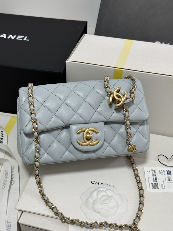 (image for) CL 25B FLAP BAG WITH CALFSKIN - 20*13*7CM