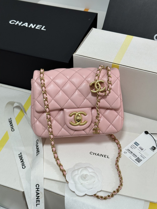 (image for) CL 25B FLAP BAG WITH CALFSKIN - 18*13.5*7CM
