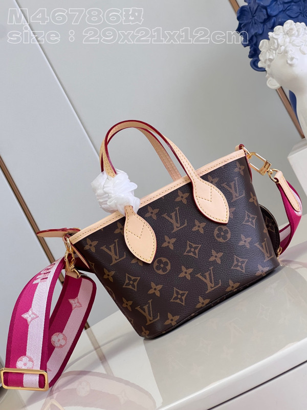 LOUIS VUITTON NEVERFULL BB [M46786玫红] CELINE CHANEL ACCESSORIES LOEWE SHOES LOUIS VUITTON DIRO YSL OTHER BRAND HANDBAGS BALENCIAGA BOTTEGA VENETA GOYARD HERMES BURBERRY VALENTINO GUCCI FENDI MIUMIU CHLOE PRADA BVLGARI SUITCASE NEW ARRIVAL 
