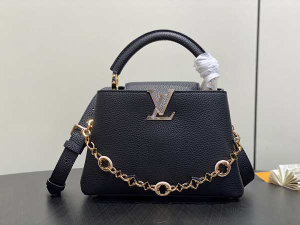 LOUIS VUITTON CAPUCINES BB-31.5*20*11CM [M14970黑色] CELINE CHANEL ACCESSORIES LOEWE SHOES LOUIS VUITTON DIRO YSL OTHER BRAND HANDBAGS BALENCIAGA BOTTEGA VENETA GOYARD HERMES BURBERRY VALENTINO GUCCI FENDI MIUMIU CHLOE PRADA BVLGARI SUITCASE NEW ARRIVAL 
