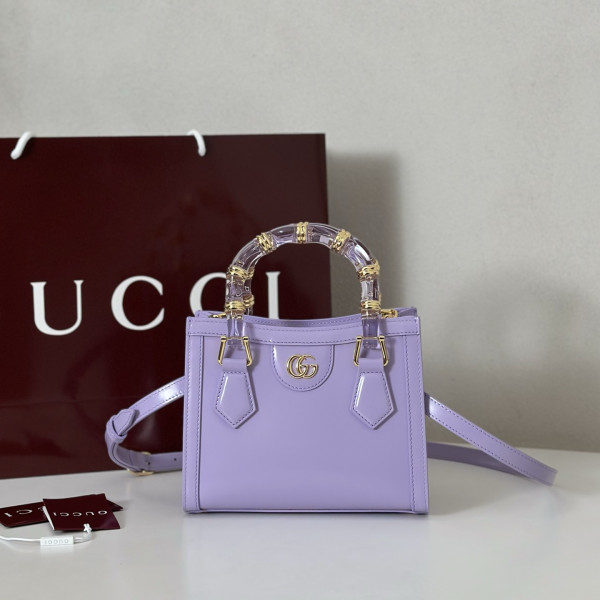 Gucci Diana small tote bag - 20*16*10CM [832936浅紫] CELINE CHANEL ACCESSORIES LOEWE SHOES LOUIS VUITTON DIRO YSL OTHER BRAND HANDBAGS BALENCIAGA BOTTEGA VENETA GOYARD HERMES BURBERRY VALENTINO GUCCI FENDI MIUMIU CHLOE PRADA BVLGARI SUITCASE NEW ARRIVAL 
