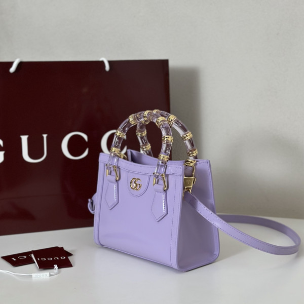 Gucci Diana small tote bag - 20*16*10CM [832936浅紫] CELINE CHANEL ACCESSORIES LOEWE SHOES LOUIS VUITTON DIRO YSL OTHER BRAND HANDBAGS BALENCIAGA BOTTEGA VENETA GOYARD HERMES BURBERRY VALENTINO GUCCI FENDI MIUMIU CHLOE PRADA BVLGARI SUITCASE NEW ARRIVAL 