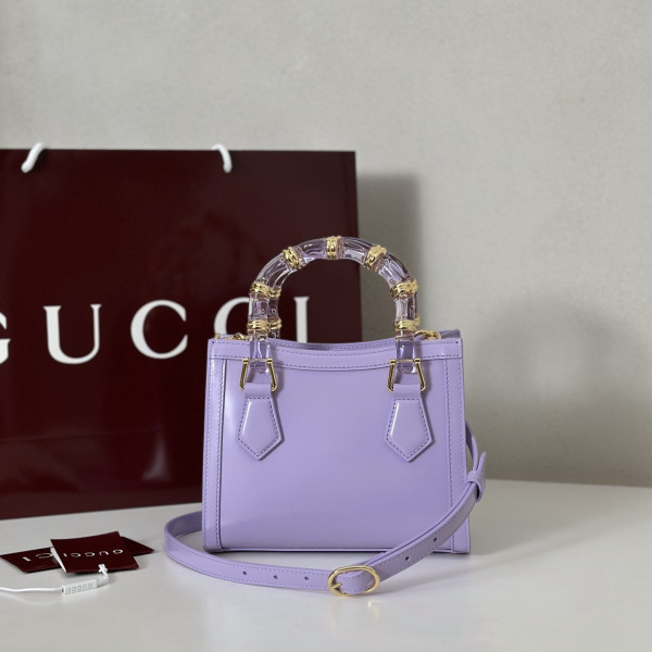 Gucci Diana small tote bag - 20*16*10CM [832936浅紫] CELINE CHANEL ACCESSORIES LOEWE SHOES LOUIS VUITTON DIRO YSL OTHER BRAND HANDBAGS BALENCIAGA BOTTEGA VENETA GOYARD HERMES BURBERRY VALENTINO GUCCI FENDI MIUMIU CHLOE PRADA BVLGARI SUITCASE NEW ARRIVAL 