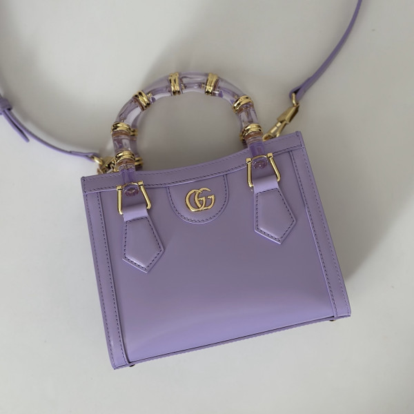 Gucci Diana small tote bag - 20*16*10CM [832936浅紫] CELINE CHANEL ACCESSORIES LOEWE SHOES LOUIS VUITTON DIRO YSL OTHER BRAND HANDBAGS BALENCIAGA BOTTEGA VENETA GOYARD HERMES BURBERRY VALENTINO GUCCI FENDI MIUMIU CHLOE PRADA BVLGARI SUITCASE NEW ARRIVAL 