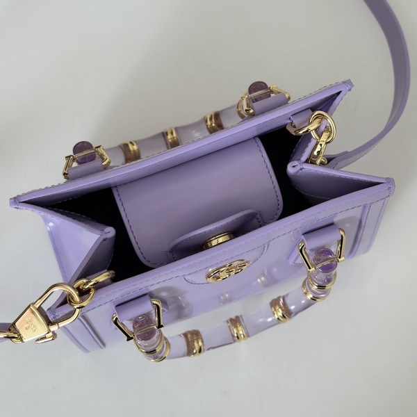 Gucci Diana small tote bag - 20*16*10CM [832936浅紫] CELINE CHANEL ACCESSORIES LOEWE SHOES LOUIS VUITTON DIRO YSL OTHER BRAND HANDBAGS BALENCIAGA BOTTEGA VENETA GOYARD HERMES BURBERRY VALENTINO GUCCI FENDI MIUMIU CHLOE PRADA BVLGARI SUITCASE NEW ARRIVAL 