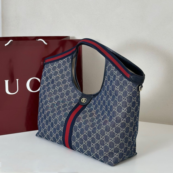 Gucci Giglio large tote bag - 60*47*16CM [853971蓝牛仔布] CELINE CHANEL ACCESSORIES LOEWE SHOES LOUIS VUITTON DIRO YSL OTHER BRAND HANDBAGS BALENCIAGA BOTTEGA VENETA GOYARD HERMES BURBERRY VALENTINO GUCCI FENDI MIUMIU CHLOE PRADA BVLGARI SUITCASE NEW ARRIVAL 