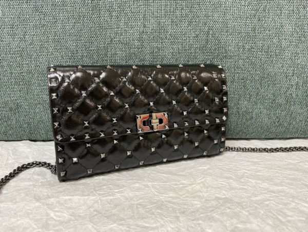 (image for) Valentino Rockstud Spike Nappa Leather Crossbody Clutch Bag