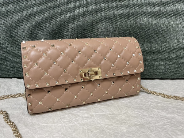 (image for) Valentino Rockstud Spike Nappa Leather Crossbody Clutch Bag