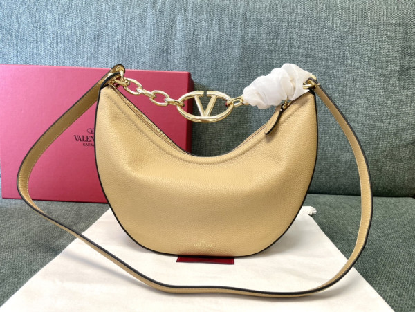 (image for) VALENTINO Small Vlogo Moon Hobo Bag - 29*23*11CM