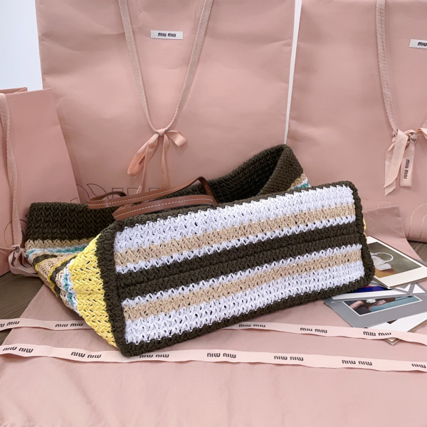 MiuMiu tote bag - 40x34x16CM [C21JI-075848] CELINE CHANEL ACCESSORIES LOEWE SHOES LOUIS VUITTON DIRO YSL OTHER BRAND HANDBAGS BALENCIAGA BOTTEGA VENETA GOYARD HERMES BURBERRY VALENTINO GUCCI FENDI MIUMIU CHLOE PRADA BVLGARI SUITCASE NEW ARRIVAL 