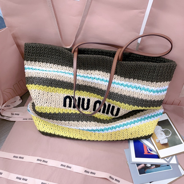 MiuMiu tote bag - 40x34x16CM [C21JI-075848] CELINE CHANEL ACCESSORIES LOEWE SHOES LOUIS VUITTON DIRO YSL OTHER BRAND HANDBAGS BALENCIAGA BOTTEGA VENETA GOYARD HERMES BURBERRY VALENTINO GUCCI FENDI MIUMIU CHLOE PRADA BVLGARI SUITCASE NEW ARRIVAL 