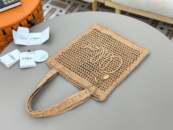 Chloe 25S summer banana tote - 37*33CM [C21JI-073327] CELINE CHANEL ACCESSORIES LOEWE SHOES LOUIS VUITTON DIRO YSL OTHER BRAND HANDBAGS BALENCIAGA BOTTEGA VENETA GOYARD HERMES BURBERRY VALENTINO GUCCI FENDI MIUMIU CHLOE PRADA BVLGARI SUITCASE NEW ARRIVAL 