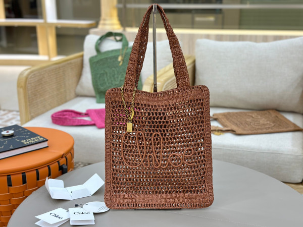 Chloe 25S summer banana tote - 37*33CM [C21JI-073243] CELINE CHANEL ACCESSORIES LOEWE SHOES LOUIS VUITTON DIRO YSL OTHER BRAND HANDBAGS BALENCIAGA BOTTEGA VENETA GOYARD HERMES BURBERRY VALENTINO GUCCI FENDI MIUMIU CHLOE PRADA BVLGARI SUITCASE NEW ARRIVAL 