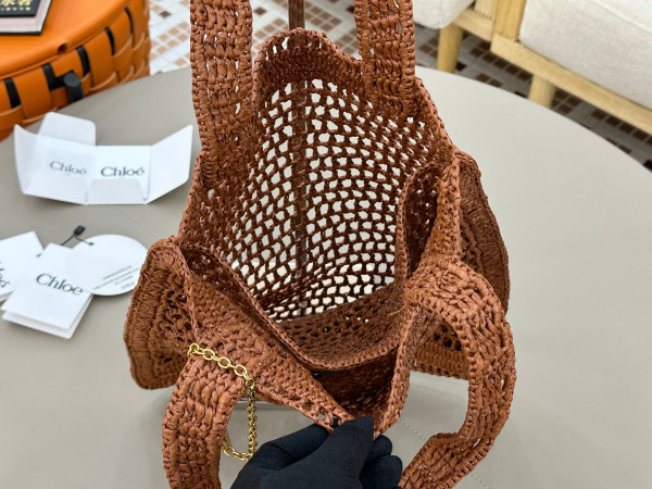 Chloe 25S summer banana tote - 37*33CM [C21JI-073243] CELINE CHANEL ACCESSORIES LOEWE SHOES LOUIS VUITTON DIRO YSL OTHER BRAND HANDBAGS BALENCIAGA BOTTEGA VENETA GOYARD HERMES BURBERRY VALENTINO GUCCI FENDI MIUMIU CHLOE PRADA BVLGARI SUITCASE NEW ARRIVAL 