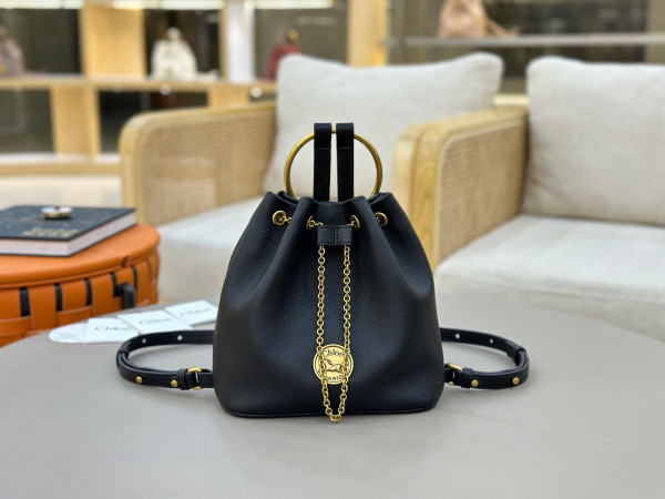 (image for) Chloe bracelet backpack in grained leather- 22*20*10.5cm