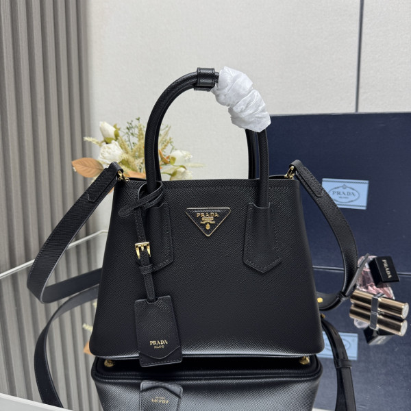 Prada Small Double Saffiano leather bag [1BG443-2] CELINE CHANEL ACCESSORIES LOEWE SHOES LOUIS VUITTON DIRO YSL OTHER BRAND HANDBAGS BALENCIAGA BOTTEGA VENETA GOYARD HERMES BURBERRY VALENTINO GUCCI FENDI MIUMIU CHLOE PRADA BVLGARI SUITCASE NEW ARRIVAL 