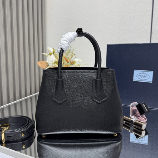 Prada Small Double Saffiano leather bag [1BG443-2] CELINE CHANEL ACCESSORIES LOEWE SHOES LOUIS VUITTON DIRO YSL OTHER BRAND HANDBAGS BALENCIAGA BOTTEGA VENETA GOYARD HERMES BURBERRY VALENTINO GUCCI FENDI MIUMIU CHLOE PRADA BVLGARI SUITCASE NEW ARRIVAL 