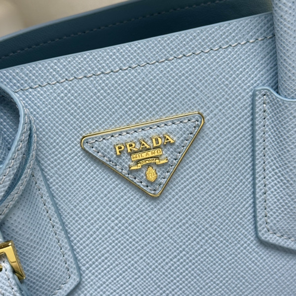 Prada Small Double Saffiano leather bag [1BG443] CELINE CHANEL ACCESSORIES LOEWE SHOES LOUIS VUITTON DIRO YSL OTHER BRAND HANDBAGS BALENCIAGA BOTTEGA VENETA GOYARD HERMES BURBERRY VALENTINO GUCCI FENDI MIUMIU CHLOE PRADA BVLGARI SUITCASE NEW ARRIVAL 