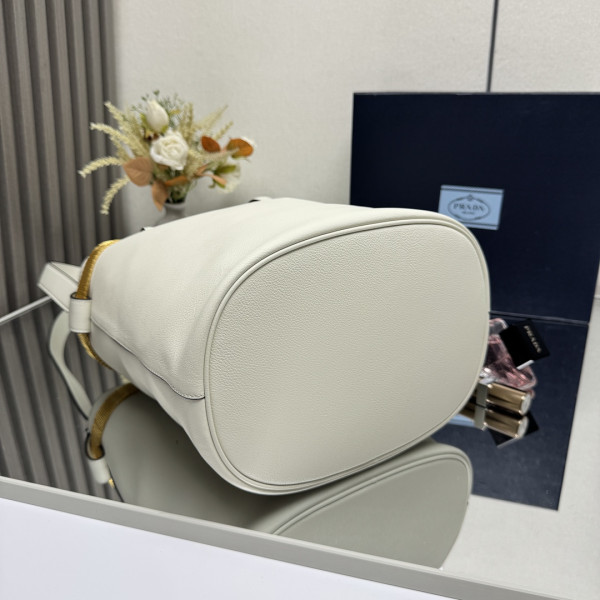 Prada Buckle leather bucket bag with jeweled belt [1BE085] CELINE CHANEL ACCESSORIES LOEWE SHOES LOUIS VUITTON DIRO YSL OTHER BRAND HANDBAGS BALENCIAGA BOTTEGA VENETA GOYARD HERMES BURBERRY VALENTINO GUCCI FENDI MIUMIU CHLOE PRADA BVLGARI SUITCASE NEW ARRIVAL 