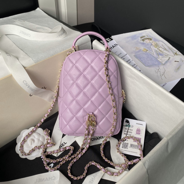 CL BACKPACK LAMBSKIN 18CM [AP3573-2] CELINE CHANEL ACCESSORIES LOEWE SHOES LOUIS VUITTON DIRO YSL OTHER BRAND HANDBAGS BALENCIAGA BOTTEGA VENETA GOYARD HERMES BURBERRY VALENTINO GUCCI FENDI MIUMIU CHLOE PRADA BVLGARI SUITCASE NEW ARRIVAL 