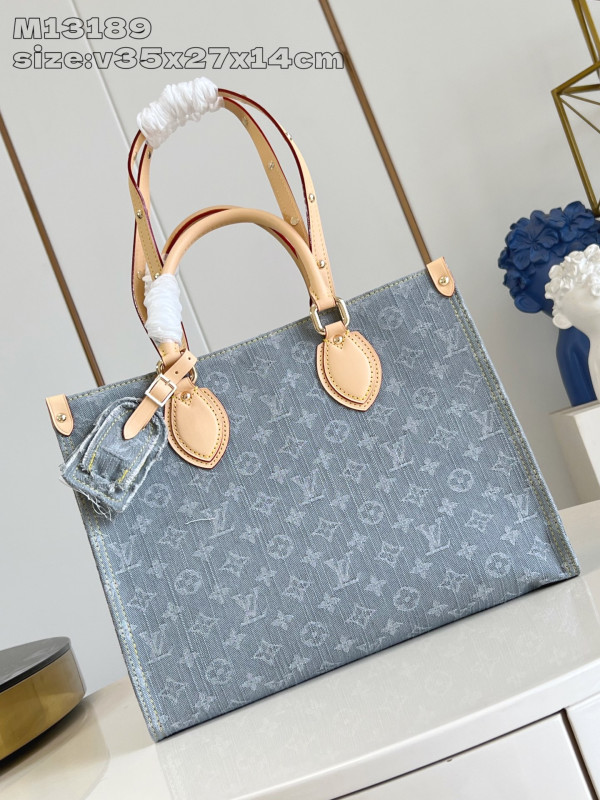 LOUIS VUITTON ONTHEGO MM-35*27*14cm [M13189 灰色牛仔] CELINE CHANEL ACCESSORIES LOEWE SHOES LOUIS VUITTON DIRO YSL OTHER BRAND HANDBAGS BALENCIAGA BOTTEGA VENETA GOYARD HERMES BURBERRY VALENTINO GUCCI FENDI MIUMIU CHLOE PRADA BVLGARI SUITCASE NEW ARRIVAL 
