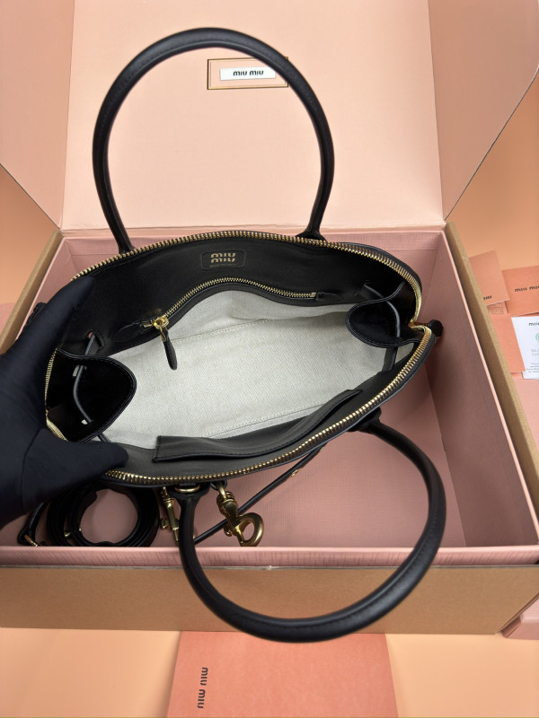 MiuMiu Aventure nappa leather top-handle bag [C21E8-025954] CELINE CHANEL ACCESSORIES LOEWE SHOES LOUIS VUITTON DIRO YSL OTHER BRAND HANDBAGS BALENCIAGA BOTTEGA VENETA GOYARD HERMES BURBERRY VALENTINO GUCCI FENDI MIUMIU CHLOE PRADA BVLGARI SUITCASE NEW ARRIVAL 