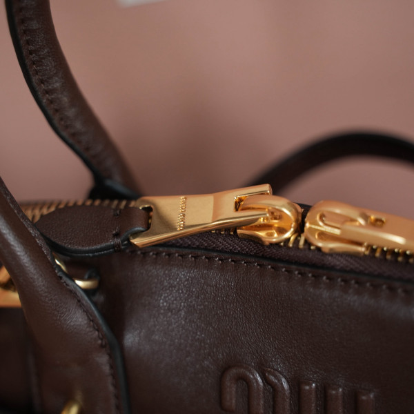 MiuMiu Aventure nappa leather top-handle bag [5BB168] CELINE CHANEL ACCESSORIES LOEWE SHOES LOUIS VUITTON DIRO YSL OTHER BRAND HANDBAGS BALENCIAGA BOTTEGA VENETA GOYARD HERMES BURBERRY VALENTINO GUCCI FENDI MIUMIU CHLOE PRADA BVLGARI SUITCASE NEW ARRIVAL 