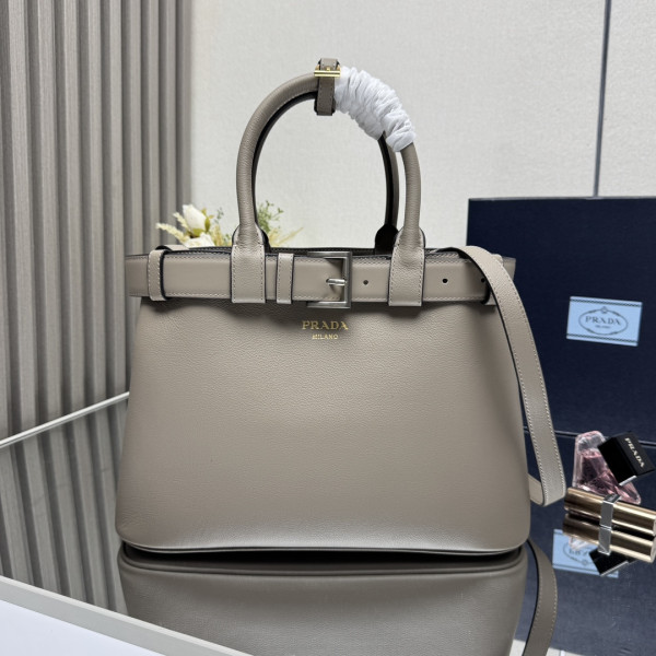 (image for) Prada Buckle large leather handbag with belt-32*23*11CM
