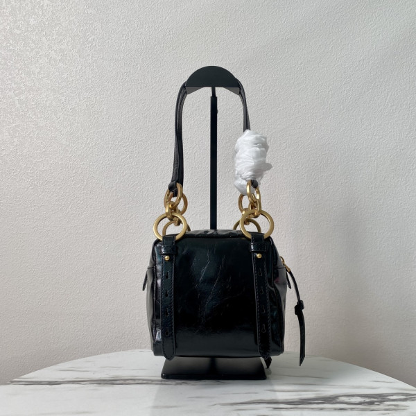 Prada Dangle leather top-handle mini-bag [1BB137-2] CELINE CHANEL ACCESSORIES LOEWE SHOES LOUIS VUITTON DIRO YSL OTHER BRAND HANDBAGS BALENCIAGA BOTTEGA VENETA GOYARD HERMES BURBERRY VALENTINO GUCCI FENDI MIUMIU CHLOE PRADA BVLGARI SUITCASE NEW ARRIVAL 