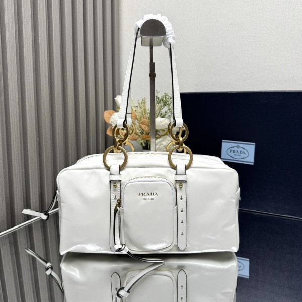 Prada Dangle medium leather top-handle bag [1BB138] CELINE CHANEL ACCESSORIES LOEWE SHOES LOUIS VUITTON DIRO YSL OTHER BRAND HANDBAGS BALENCIAGA BOTTEGA VENETA GOYARD HERMES BURBERRY VALENTINO GUCCI FENDI MIUMIU CHLOE PRADA BVLGARI SUITCASE NEW ARRIVAL 