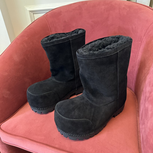 Balenciaga Alaska Faux-Fur Low Boots (image for) Balenciaga Alaska Faux-Fur Low Boots