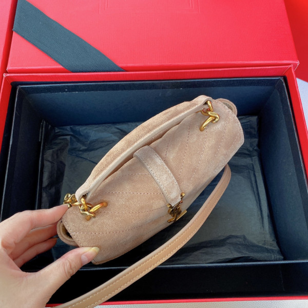 YSL college mini in suede-20*13*3CM [779430-1] CELINE CHANEL ACCESSORIES LOEWE SHOES LOUIS VUITTON DIRO YSL OTHER BRAND HANDBAGS BALENCIAGA BOTTEGA VENETA GOYARD HERMES BURBERRY VALENTINO GUCCI FENDI MIUMIU CHLOE PRADA BVLGARI SUITCASE NEW ARRIVAL 