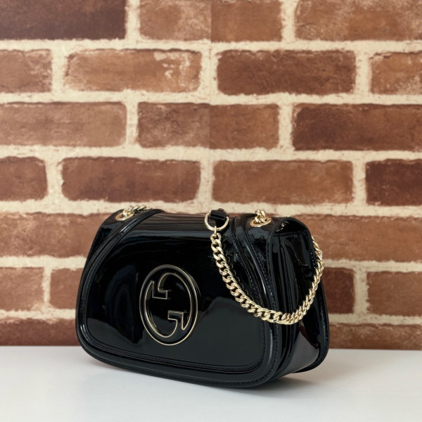 Gucci Blondie small shoulder bag-26*16*8CM [815715克色漆皮] CELINE CHANEL ACCESSORIES LOEWE SHOES LOUIS VUITTON DIRO YSL OTHER BRAND HANDBAGS BALENCIAGA BOTTEGA VENETA GOYARD HERMES BURBERRY VALENTINO GUCCI FENDI MIUMIU CHLOE PRADA BVLGARI SUITCASE NEW ARRIVAL 