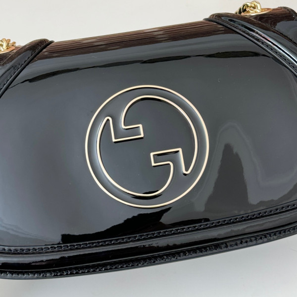Gucci Blondie small shoulder bag-26*16*8CM [815715克色漆皮] CELINE CHANEL ACCESSORIES LOEWE SHOES LOUIS VUITTON DIRO YSL OTHER BRAND HANDBAGS BALENCIAGA BOTTEGA VENETA GOYARD HERMES BURBERRY VALENTINO GUCCI FENDI MIUMIU CHLOE PRADA BVLGARI SUITCASE NEW ARRIVAL 