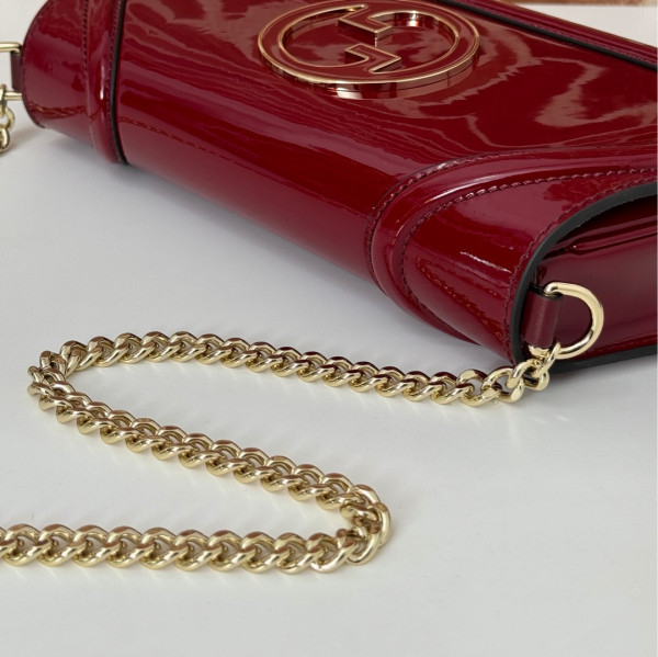 Gucci Blondie small shoulder bag [814952酒红漆皮] CELINE CHANEL ACCESSORIES LOEWE SHOES LOUIS VUITTON DIRO YSL OTHER BRAND HANDBAGS BALENCIAGA BOTTEGA VENETA GOYARD HERMES BURBERRY VALENTINO GUCCI FENDI MIUMIU CHLOE PRADA BVLGARI SUITCASE NEW ARRIVAL 