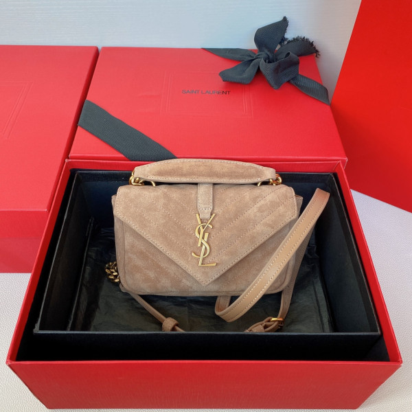 YSL college mini in suede-20*13*3CM (image for) YSL college mini in suede-20*13*3CM