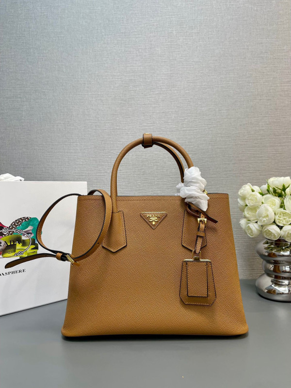 Medium Saffiano Leather Double Prada Bag (image for) Medium Saffiano Leather Double Prada Bag