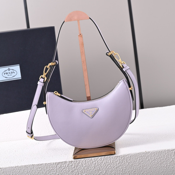 (image for) Prada Arqué leather shoulder bag-22.5*18.5*6cm