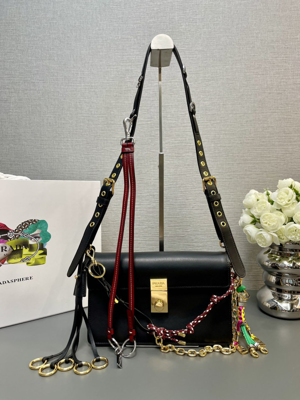 (image for) Prada Soft Sound small leather shoulder bag with charms