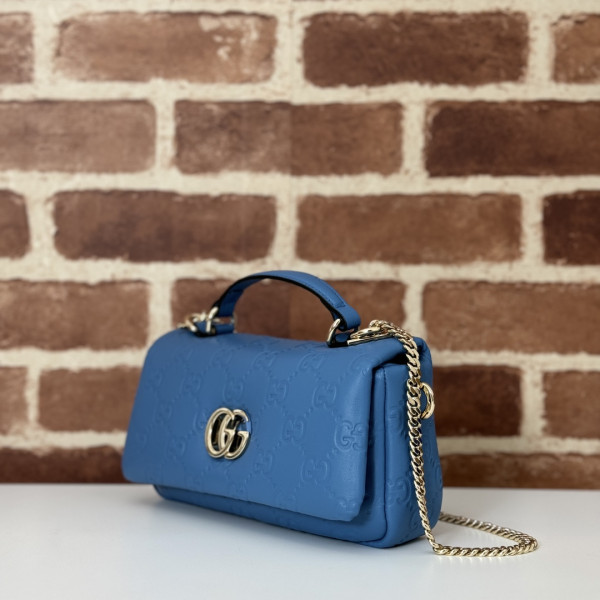 GUCCI GG Milano mini top handle bag-21*12.5*4.5CM [806017蓝色压花] CELINE CHANEL ACCESSORIES LOEWE SHOES LOUIS VUITTON DIRO YSL OTHER BRAND HANDBAGS BALENCIAGA BOTTEGA VENETA GOYARD HERMES BURBERRY VALENTINO GUCCI FENDI MIUMIU CHLOE PRADA BVLGARI SUITCASE NEW ARRIVAL 