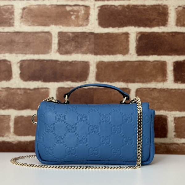 GUCCI GG Milano mini top handle bag-21*12.5*4.5CM [806017蓝色压花] CELINE CHANEL ACCESSORIES LOEWE SHOES LOUIS VUITTON DIRO YSL OTHER BRAND HANDBAGS BALENCIAGA BOTTEGA VENETA GOYARD HERMES BURBERRY VALENTINO GUCCI FENDI MIUMIU CHLOE PRADA BVLGARI SUITCASE NEW ARRIVAL 