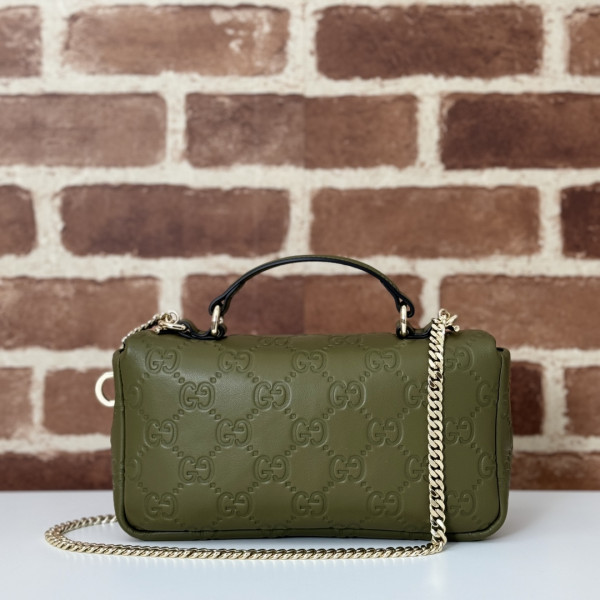GUCCI GG Milano mini top handle bag-21*12.5*4.5CM [806017绿色压花] CELINE CHANEL ACCESSORIES LOEWE SHOES LOUIS VUITTON DIRO YSL OTHER BRAND HANDBAGS BALENCIAGA BOTTEGA VENETA GOYARD HERMES BURBERRY VALENTINO GUCCI FENDI MIUMIU CHLOE PRADA BVLGARI SUITCASE NEW ARRIVAL 