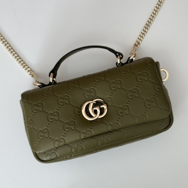GUCCI GG Milano mini top handle bag-21*12.5*4.5CM [806017绿色压花] CELINE CHANEL ACCESSORIES LOEWE SHOES LOUIS VUITTON DIRO YSL OTHER BRAND HANDBAGS BALENCIAGA BOTTEGA VENETA GOYARD HERMES BURBERRY VALENTINO GUCCI FENDI MIUMIU CHLOE PRADA BVLGARI SUITCASE NEW ARRIVAL 