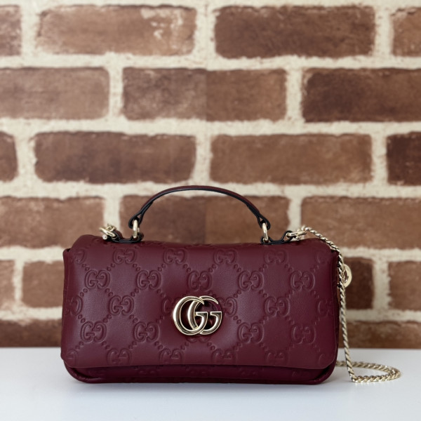 GUCCI GG Milano mini top handle bag-21*12.5*4.5CM [806017酒红压花] CELINE CHANEL ACCESSORIES LOEWE SHOES LOUIS VUITTON DIRO YSL OTHER BRAND HANDBAGS BALENCIAGA BOTTEGA VENETA GOYARD HERMES BURBERRY VALENTINO GUCCI FENDI MIUMIU CHLOE PRADA BVLGARI SUITCASE NEW ARRIVAL 