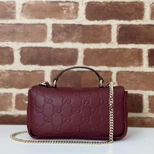 GUCCI GG Milano mini top handle bag-21*12.5*4.5CM [806017酒红压花] CELINE CHANEL ACCESSORIES LOEWE SHOES LOUIS VUITTON DIRO YSL OTHER BRAND HANDBAGS BALENCIAGA BOTTEGA VENETA GOYARD HERMES BURBERRY VALENTINO GUCCI FENDI MIUMIU CHLOE PRADA BVLGARI SUITCASE NEW ARRIVAL 